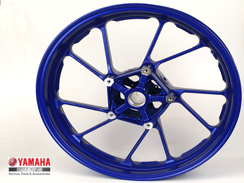 Yamaha Felge Tracer und MT 07 in blau vorne