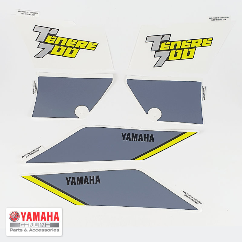 Yamaha Tenere 700 Dekor Aufklebersatz gelb grau / Power Black