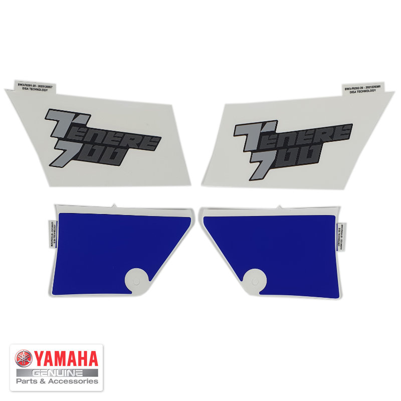 Yamaha Tenere 700 Dekor Aufkleber Tankverkleidung grau / blau / Ceramic Ice