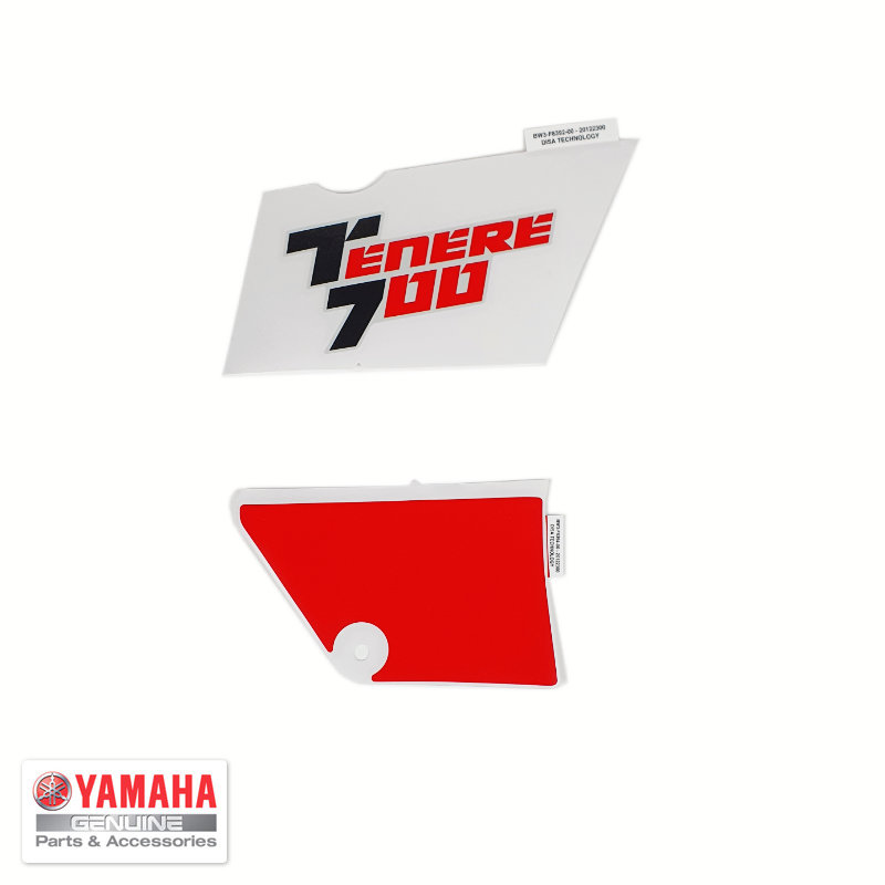 Yamaha Tenere 700 Dekor Aufkleber Tankverkleidung rechts weiss / rot