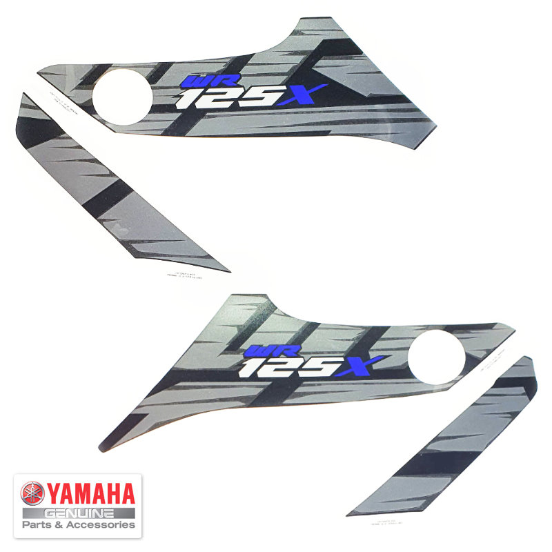 Yamaha WR 125 X Tankverkleidung Dekor Dekorsatz Aufkleber Set in schwarz / grau / blau