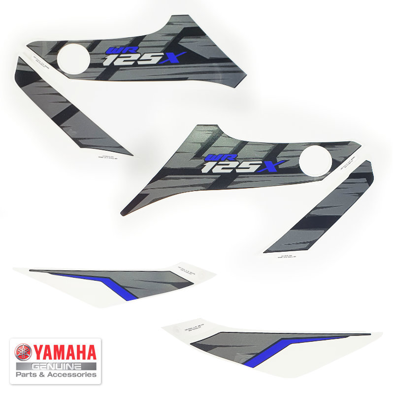 Original Yamaha WR125X WR125R WR250 Verkleidung Sticker Gel 40MM Blau UK Lager 
