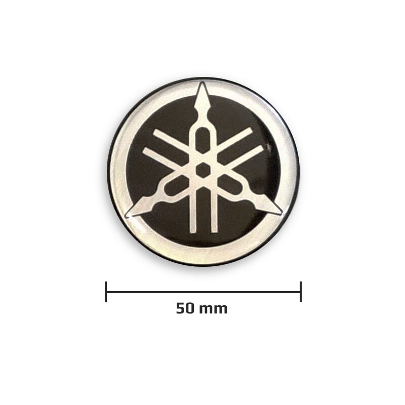 Original Yamaha Emblem als Aufkleber mit einem Durchmesser von 50 mm